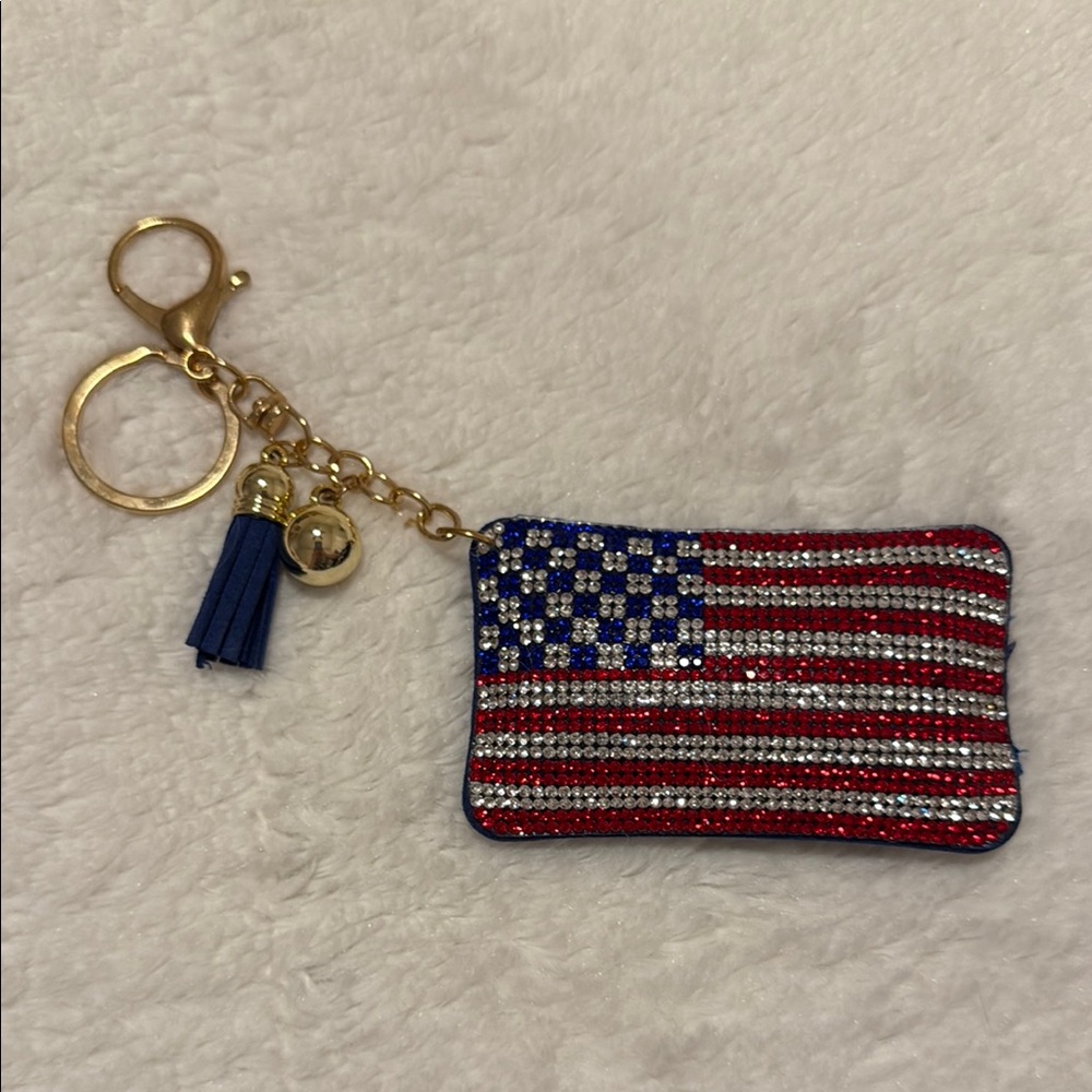 American Flag Key Chain/Bag Charm